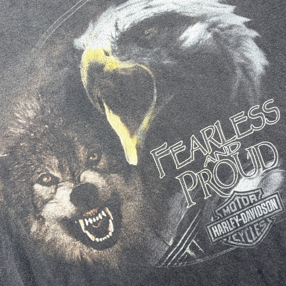 2014 Harley Davidson Fearless & Proud Wolf Eagle T Shirt Mens Med. Brunswick Ga.